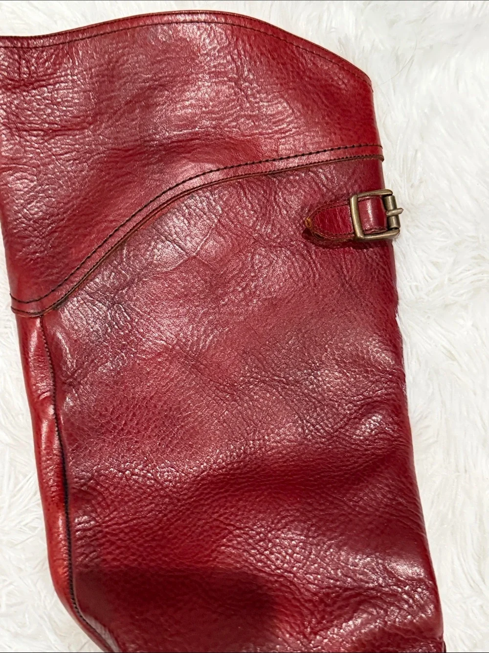 Frye Burgundy Over-the-Knee Leather Boots